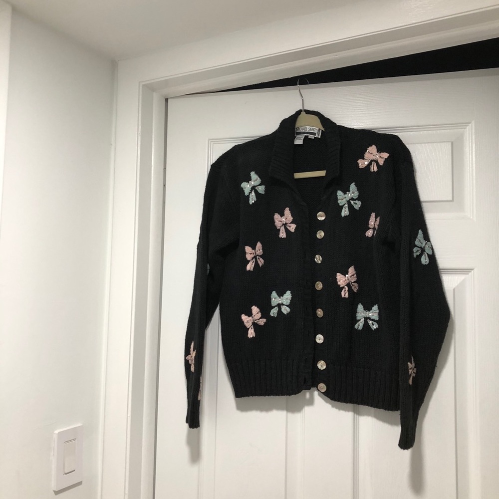 - - - - michael seroy, vintage black sweater